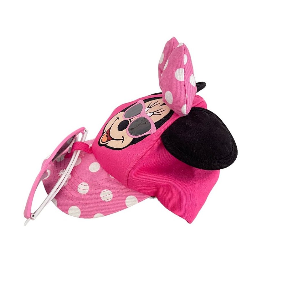 Disney Parks Minnie Mouse Pink Toddler Hat and Sunglasses - Picture 3 of 6